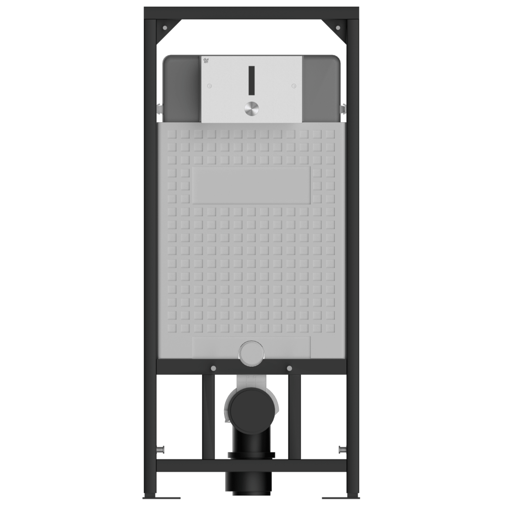 Duten bâti support avec chasse WC électronique, plaque inox brossé