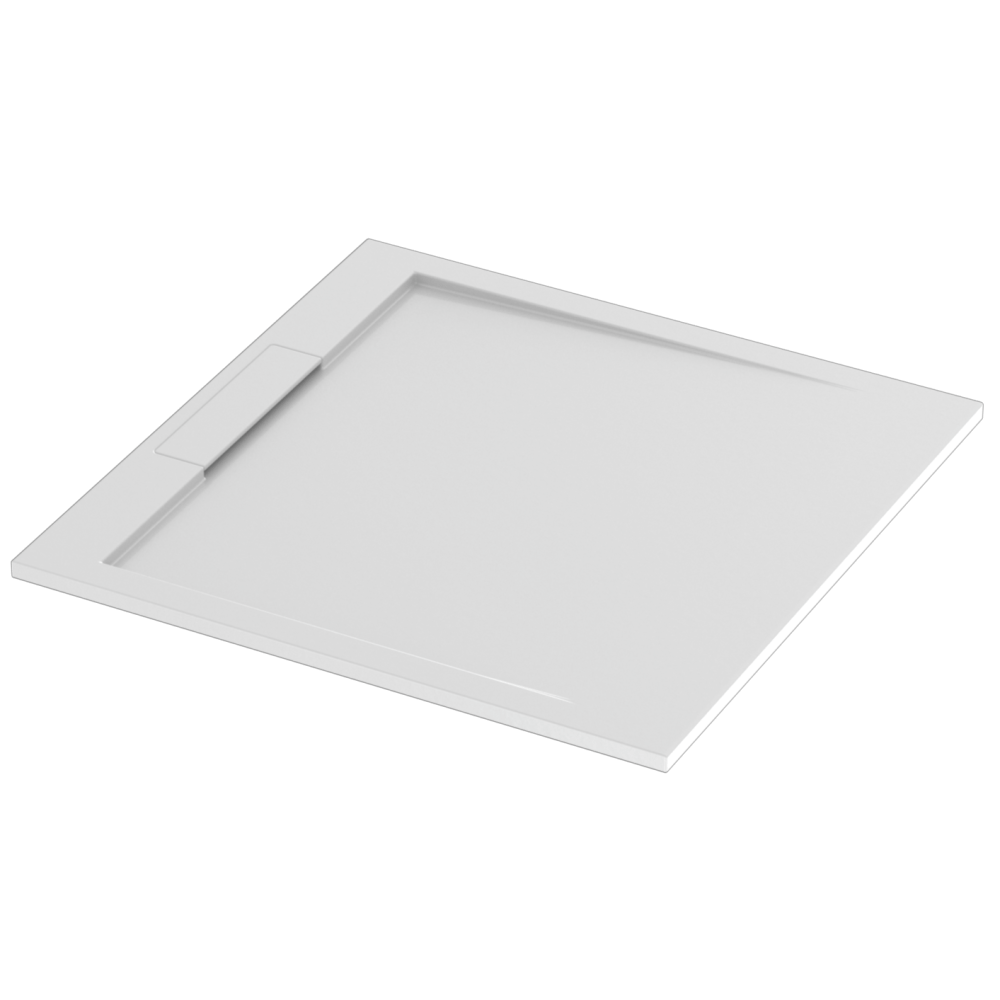 Receveur de douche Solid Surface 90x90cm, blanc mat