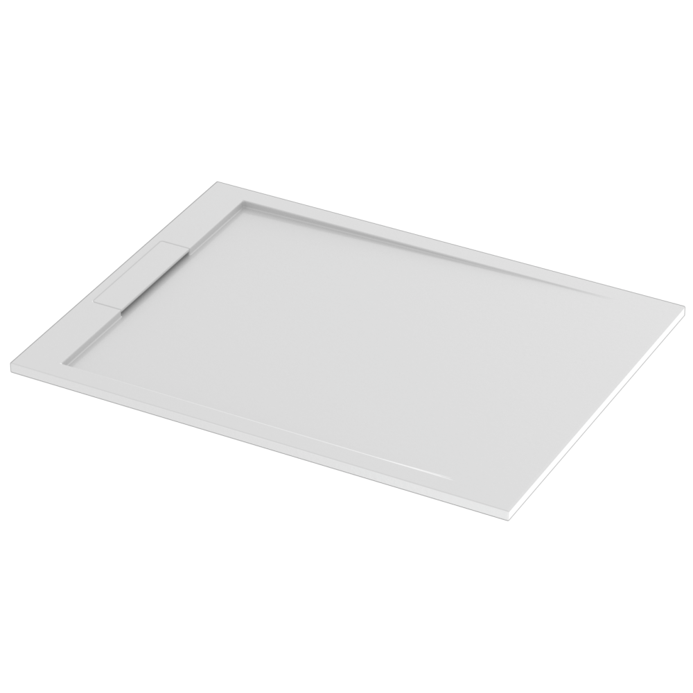 Receveur de douche Solid Surface 120x90cm, blanc mat