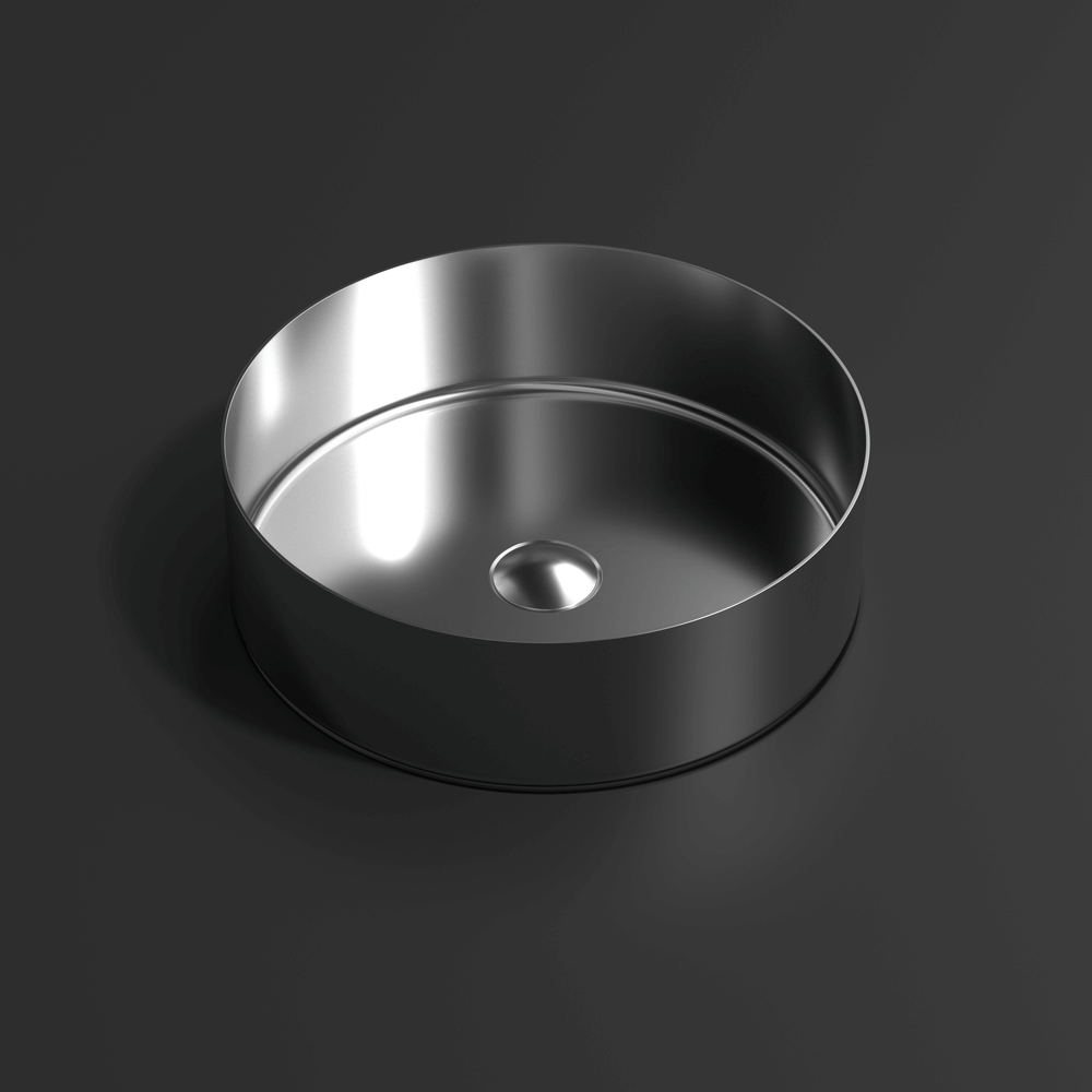 Duten vasque ronde à poser Ø38cm, inox brossé