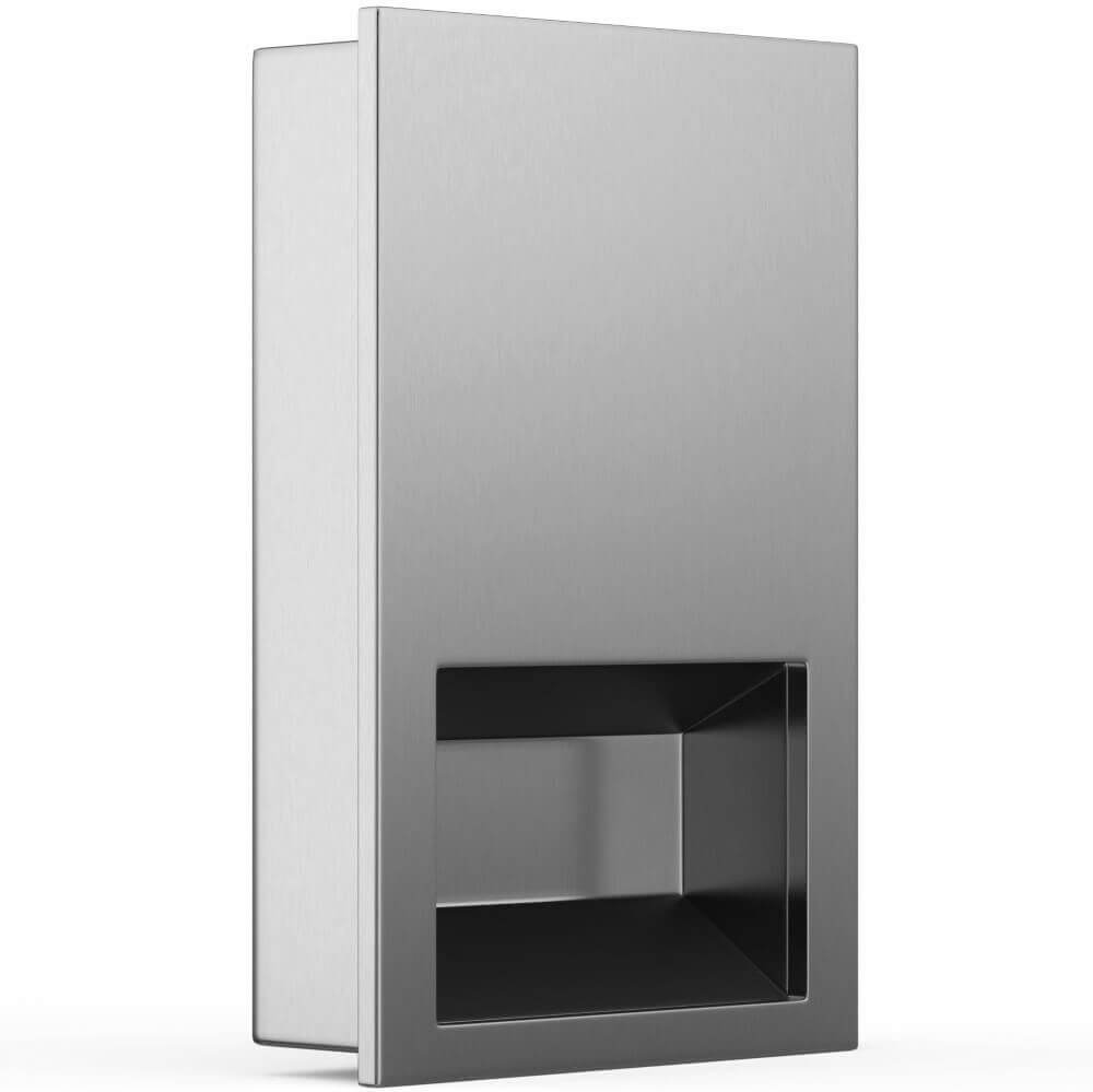 Duten sèche-mains automatique encastré, inox brossé - Garantie 5 ans