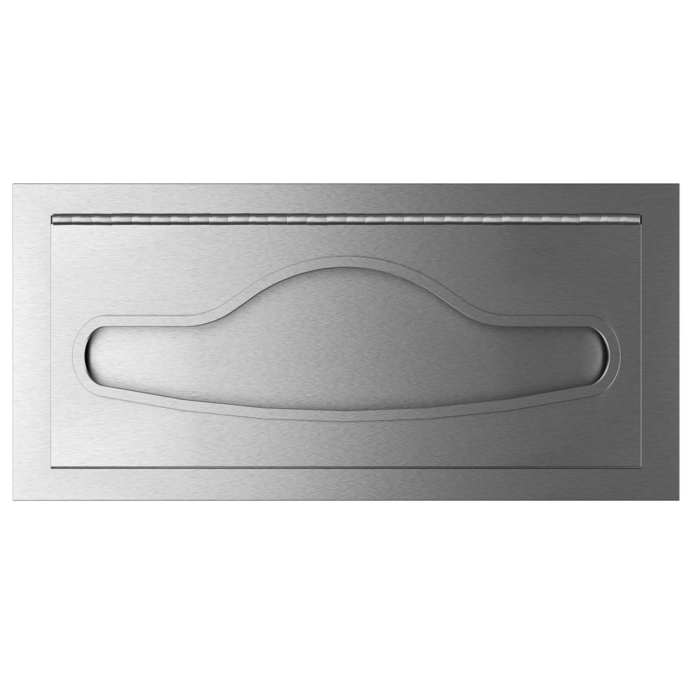 Duten distributeur essuie-mains encastré à ressort, inox brossé