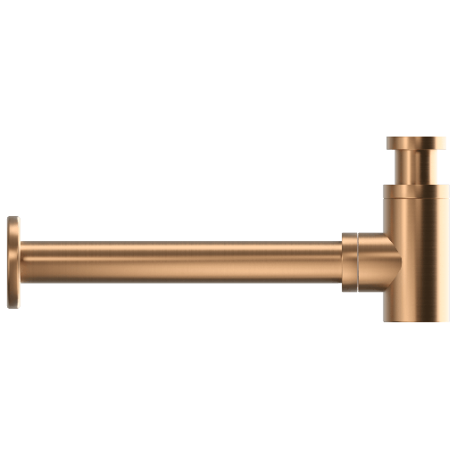 Duten siphon de vidage rond, finition PVD Koppar