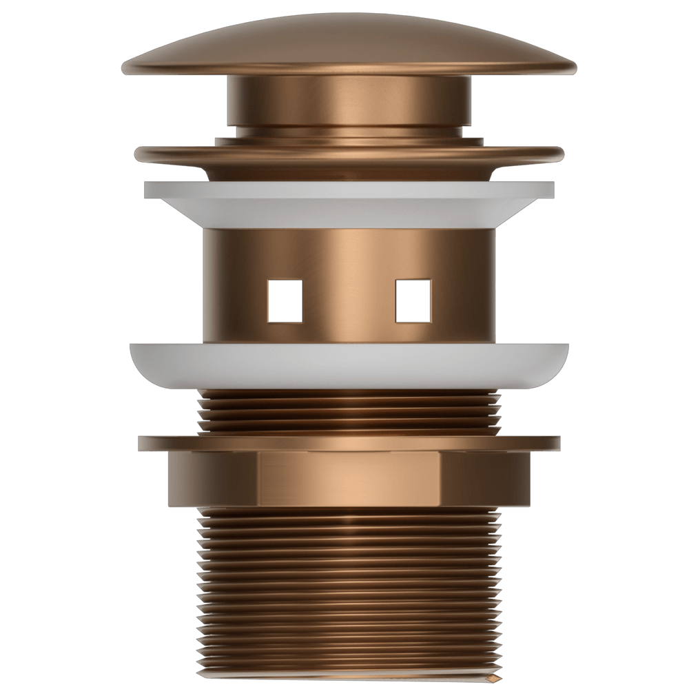 Duten bonde clapet clic-clac avec trop plein, finition PVD Koppar