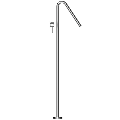 Duten mitigeur colonne de baignoire monocommande, inox brossé