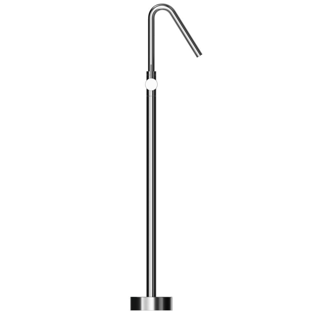 Duten mitigeur colonne de baignoire monocommande avec douchette, inox brossé