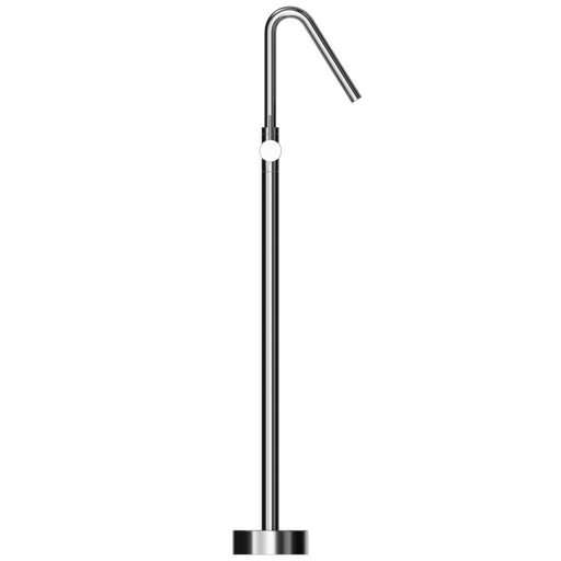 Duten mitigeur colonne de baignoire monocommande avec douchette, inox brossé