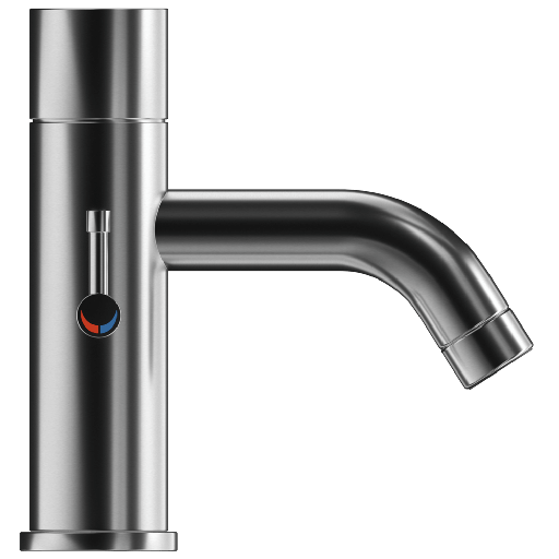 AP - Duten mitigeur automatique sur plage, inox brossé (Piles)