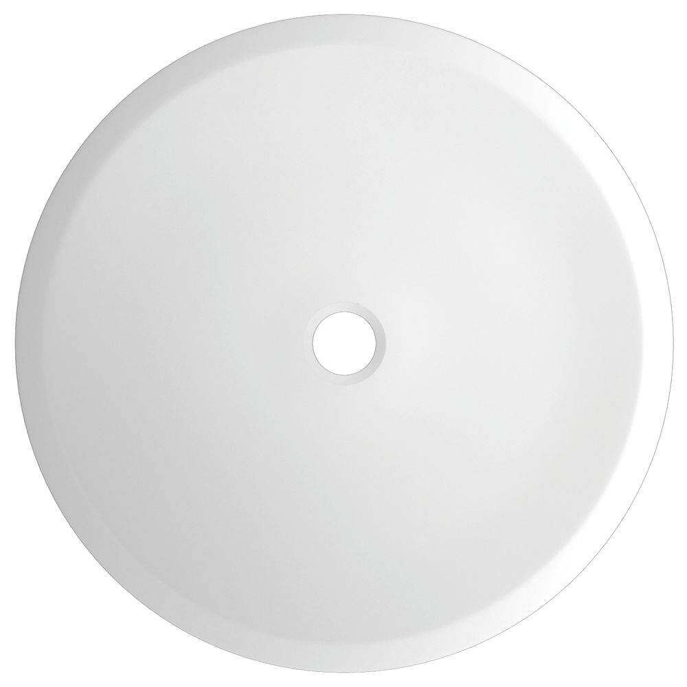 Vasque à poser Solid Surface Ø51cm, blanc mat