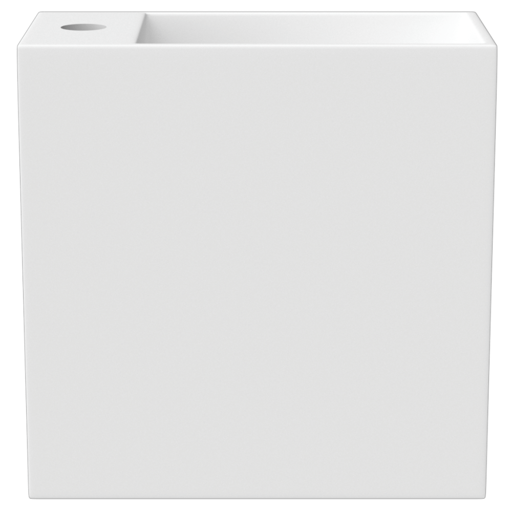 Lave-mains suspendu Solid Surface 40x20cm, blanc mat