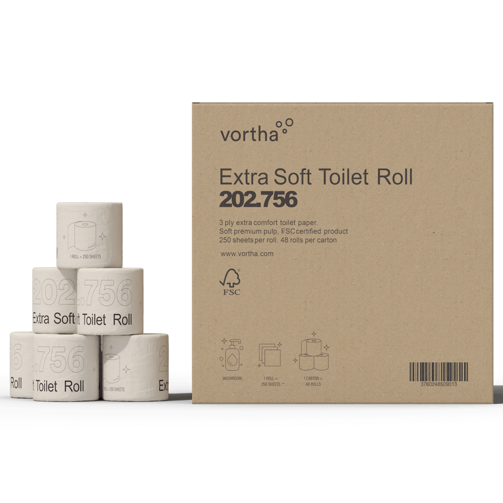 Papier toilette 3p 250f Vortha Extra Soft 202.756 / CT 48 rlx.