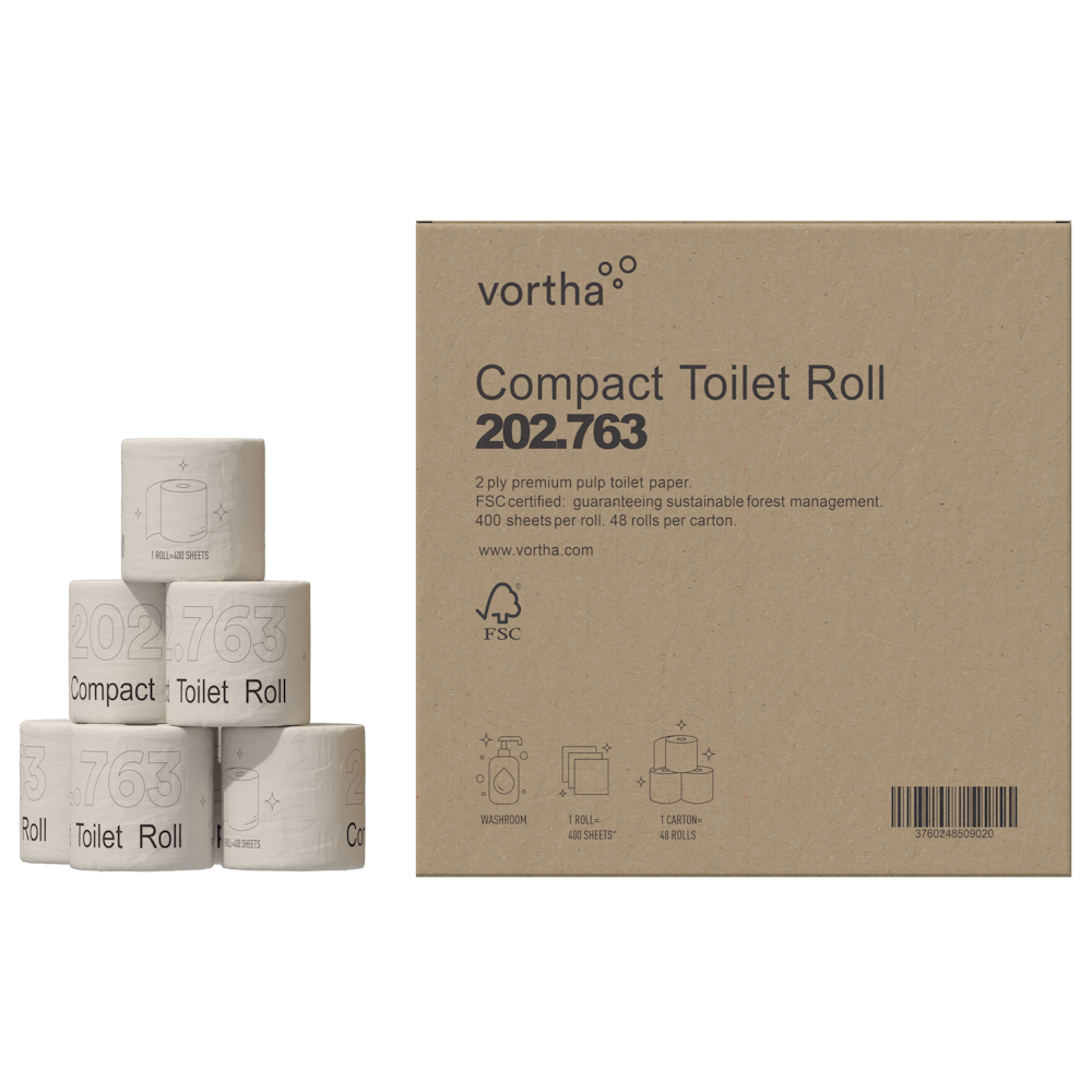 [5075] Papier toilette 2p 400f Vortha Compact 202.763 / CT 48 rlx.